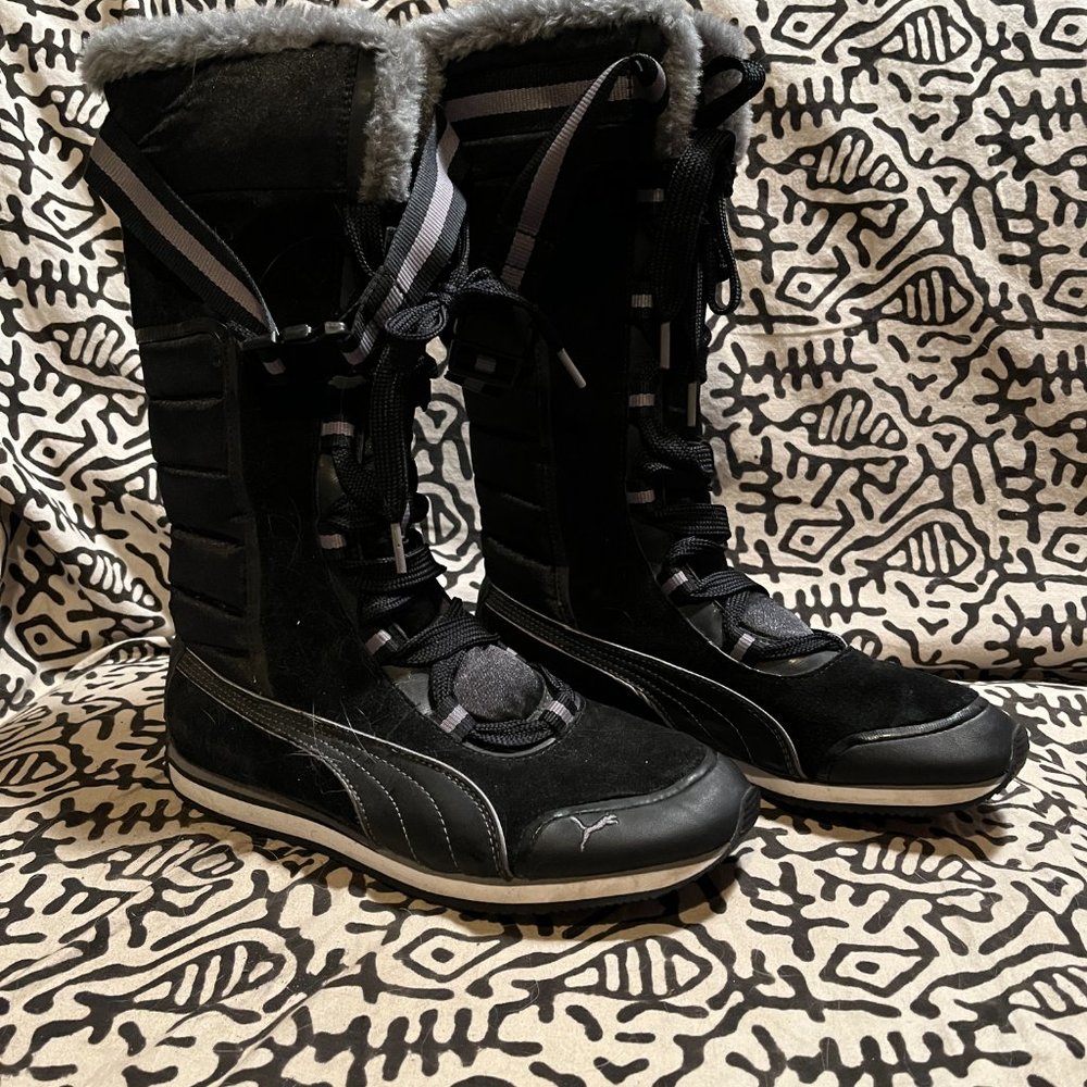 New without tags, Unique Puma lace up athletic boots.